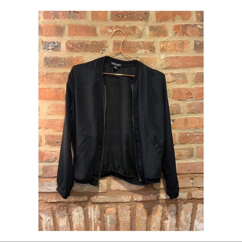 About A Girl Mesh Bomber Jacket